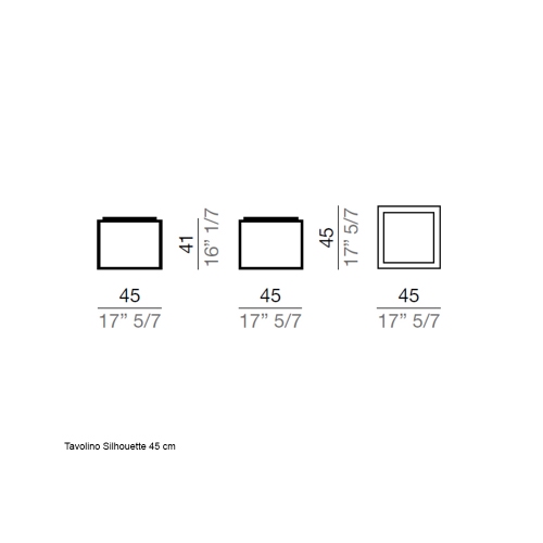 Immagine di Mussi SILHOUETTE tavolino 45 cm in granito, finitura black matrix SIL001