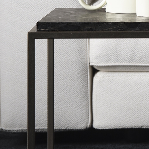 Immagine di Mussi SILHOUETTE tavolino 45 cm in granito, finitura black matrix SIL001