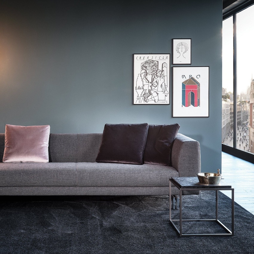 Immagine di Mussi SILHOUETTE tavolino 45 cm in granito, finitura black matrix SIL001