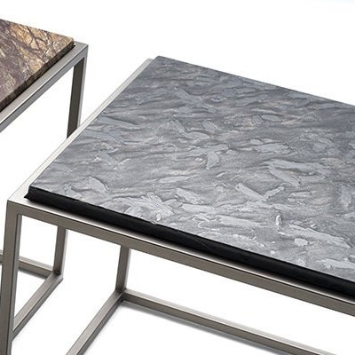 Immagine di Mussi SILHOUETTE tavolino 45 cm in granito, finitura black matrix SIL001