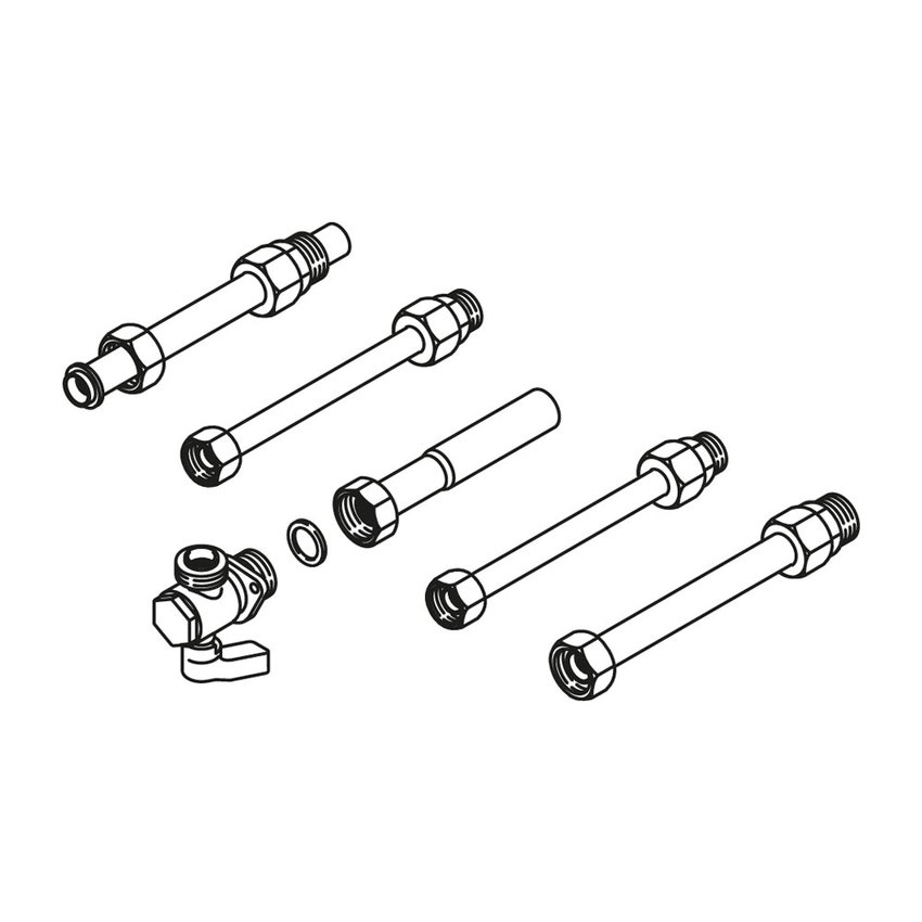 Immagine di Bosch HW-Set BC-2 Connessioni idrauliche in rame per Condens 5700i WT e Condens 5300i WT 7716780442