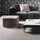 Mussi DAMA pouf quadrato 60 cm, in cotone, finitura G colore sabbia PF004
