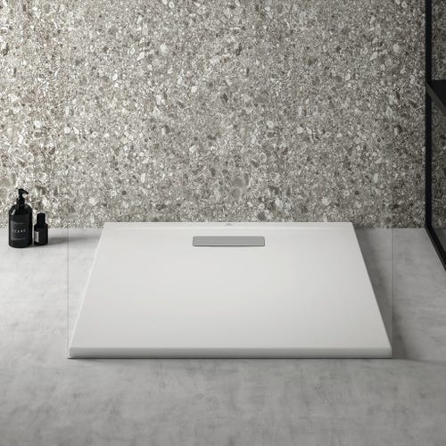 Immagine di Ideal Standard ULTRAFLAT NEW piatto doccia quadrato 70 cm, in acrilico, colore bianco finitura lucido T446501