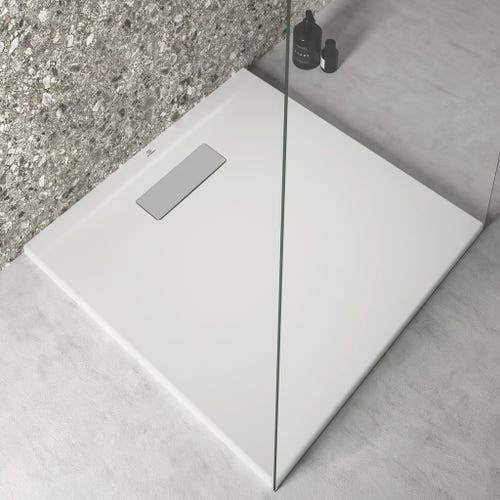 Immagine di Ideal Standard ULTRAFLAT NEW piatto doccia quadrato 70 cm, in acrilico, colore bianco finitura lucido T446501