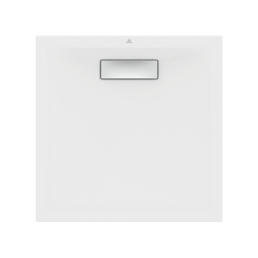 Immagine di Ideal Standard ULTRAFLAT NEW piatto doccia quadrato 70 cm, in acrilico, colore bianco seta finitura opaco T4465V1