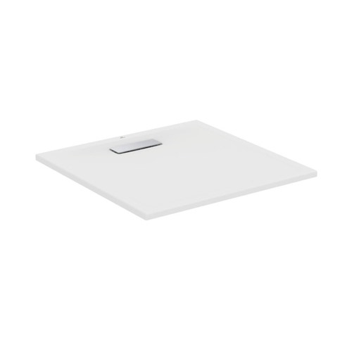 Immagine di Ideal Standard ULTRAFLAT NEW piatto doccia quadrato 80 cm, in acrilico, colore bianco seta finitura opaco T4466V1