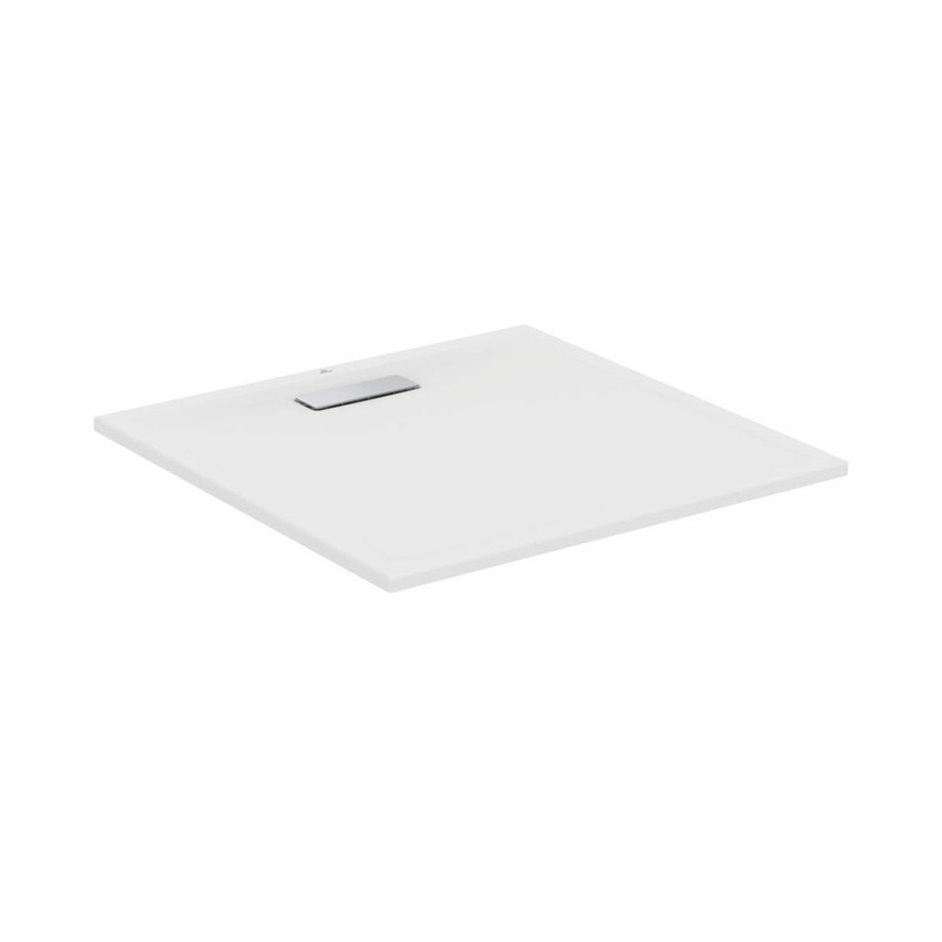 Piatto doccia 90x90 quadrato in acrilico bianco Ideal Standard Ultraflat New vista laterale