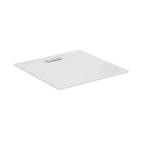 Immagine di Ideal Standard ULTRAFLAT NEW piatto doccia quadrato 100 cm, in acrilico, colore bianco seta finitura opaco T4488V1