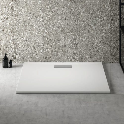 Immagine di Ideal Standard ULTRAFLAT NEW piatto doccia rettangolare L.100 P.80 cm, in acrilico, colore bianco finitura lucido T446801