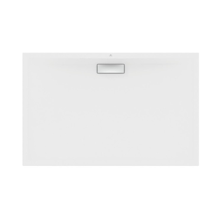 Immagine di Ideal Standard ULTRAFLAT NEW piatto doccia rettangolare L.140 P.90 cm, in acrilico, colore bianco seta finitura opaco T4484V1