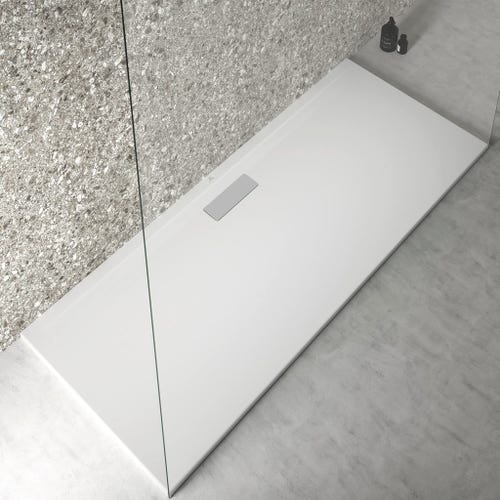 Immagine di Ideal Standard ULTRAFLAT NEW piatto doccia rettangolare L.170 P.70 cm, in acrilico, colore bianco finitura lucido T447901