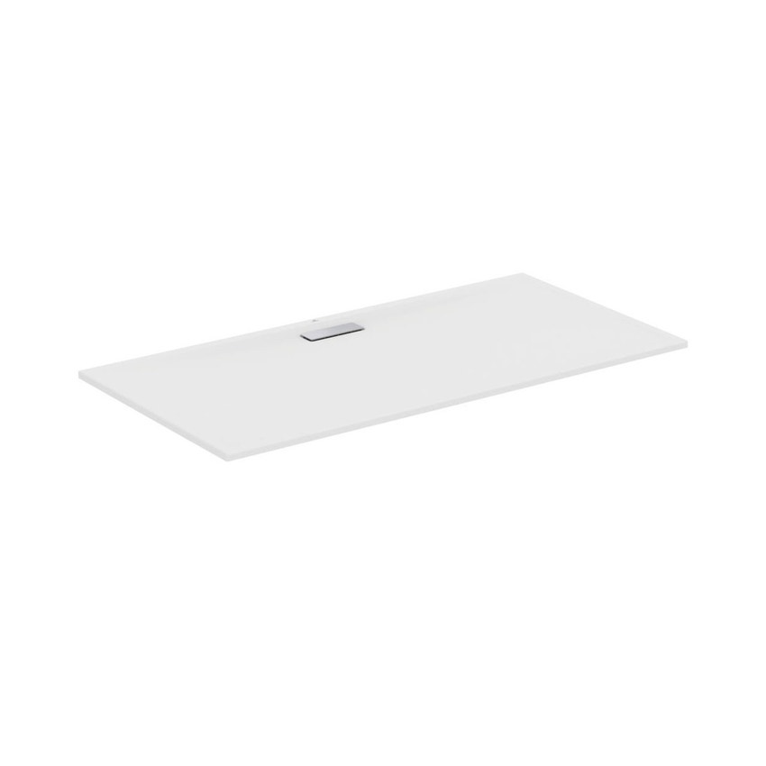 Immagine di Ideal Standard ULTRAFLAT NEW piatto doccia rettangolare L.180 P.90 cm, in acrilico, colore bianco seta finitura opaco T4487V1