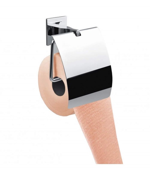 Immagine di Colombo Design FOREVER porta rotolo coperto, finitura cromo B29910CR