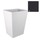 Colombo Design Black & White cestino gettacarte, ecopelle nero B9202 EPN