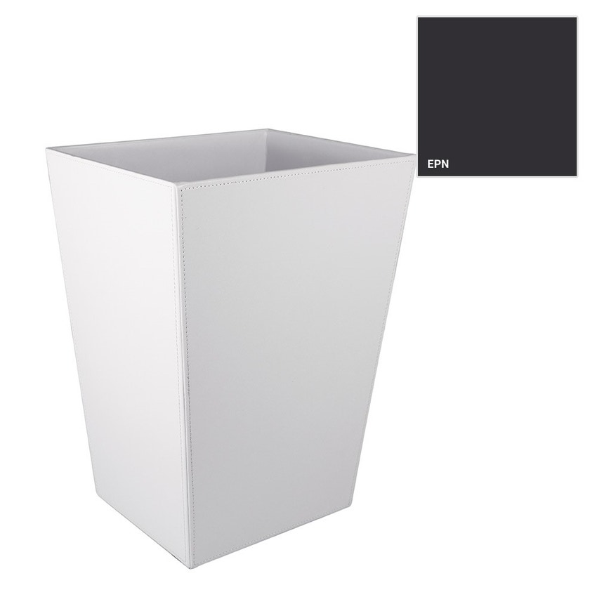 Immagine di Colombo Design Black & White cestino gettacarte, ecopelle nero B9202 EPN