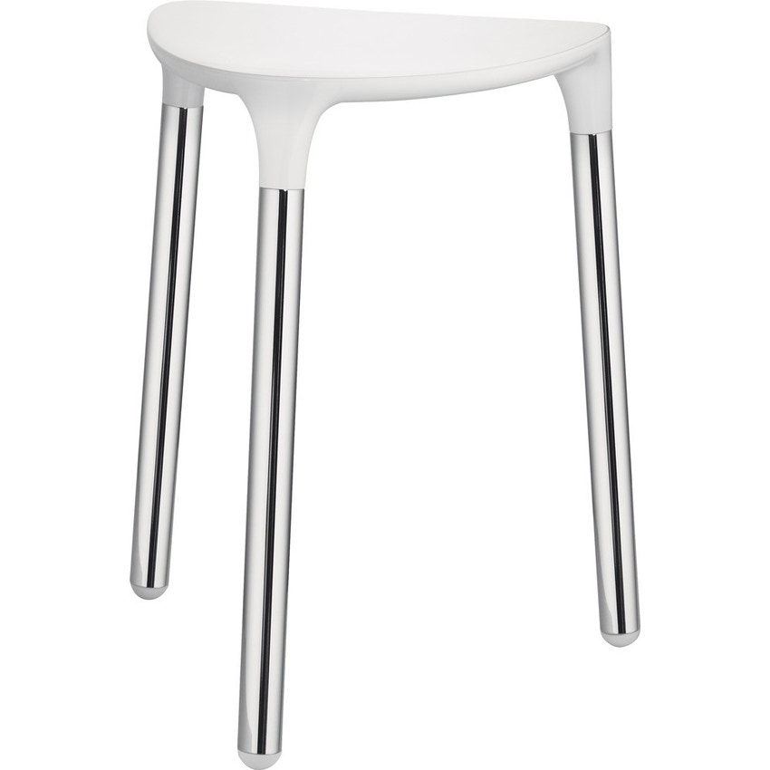 Immagine di Colombo Design Black & White POKER sgabello, bianco B9988 EPB