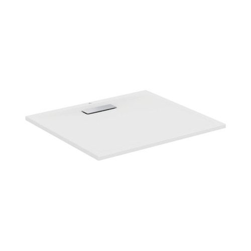 Immagine di Ideal Standard ULTRAFLAT NEW piatto doccia rettangolare L.90 P.80 cm, in acrilico, colore bianco seta finitura opaco T4481V1