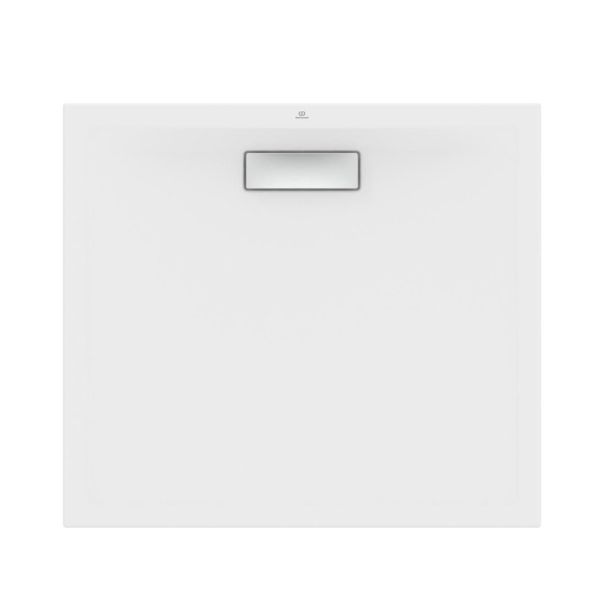 Immagine di Ideal Standard ULTRAFLAT NEW piatto doccia rettangolare L.90 P.80 cm, in acrilico, colore bianco seta finitura opaco T4481V1