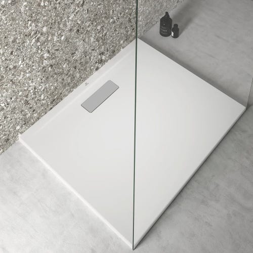 Immagine di Ideal Standard ULTRAFLAT NEW piatto doccia rettangolare L.90 P.75 cm, in acrilico, colore bianco finitura lucido T448001