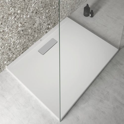 Immagine di Ideal Standard ULTRAFLAT NEW piatto doccia rettangolare L.90 P.70 cm, in acrilico, colore bianco finitura lucido T447401