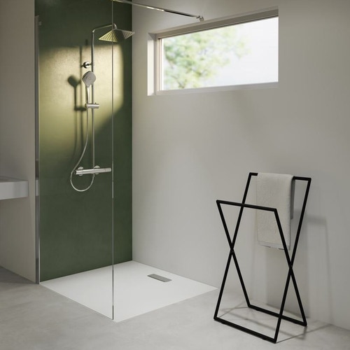 Immagine di Ideal Standard ULTRAFLAT NEW piatto doccia rettangolare L.90 P.70 cm, in acrilico, colore bianco finitura lucido T447401