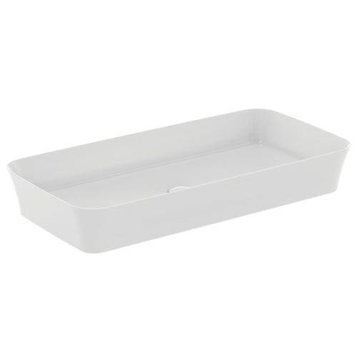 Immagine di Ideal Standard IPALYSS lavabo da appoggio 80 cm, senza troppopieno, senza piletta, colore bianco finitura lucido E139101