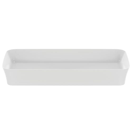 Immagine di Ideal Standard IPALYSS lavabo da appoggio 80 cm, senza troppopieno, con piletta, colore bianco seta finitura opaco E1391V1