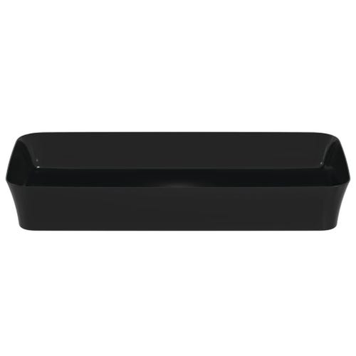 Immagine di Ideal Standard IPALYSS lavabo da appoggio 80 cm, senza troppopieno, con piletta, colore nero finitura opaco E1391V3