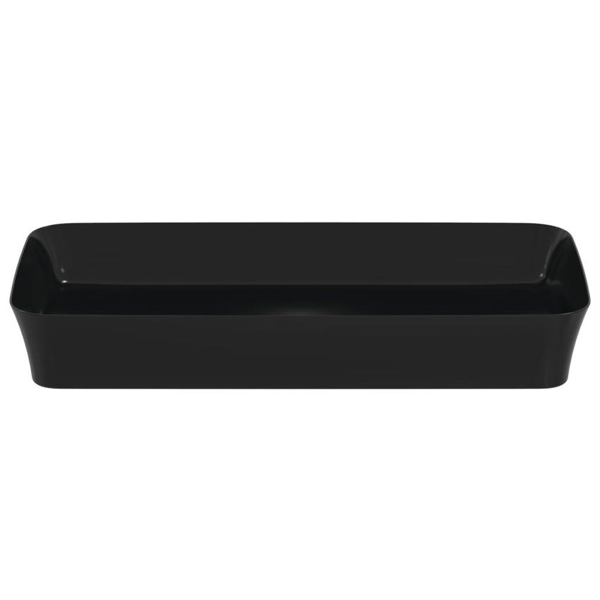 Immagine di Ideal Standard IPALYSS lavabo da appoggio 80 cm, senza troppopieno, con piletta, colore nero finitura opaco E1391V3