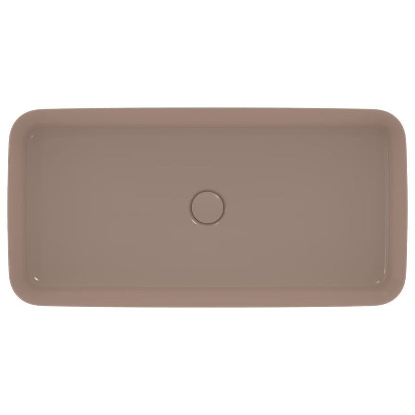 Immagine di Ideal Standard IPALYSS lavabo da appoggio 80 cm, senza troppopieno, con piletta, colore kashmir finitura opaco E1391V4