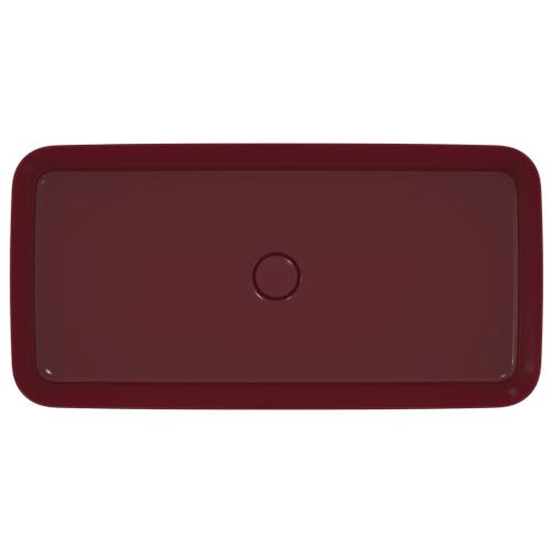 Immagine di Ideal Standard IPALYSS lavabo da appoggio 80 cm, senza troppopieno, con piletta, colore melograno finitura opaco E1391V6