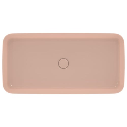 Immagine di Ideal Standard IPALYSS lavabo da appoggio 80 cm, senza troppopieno, con piletta, colore rosa pallido finitura opaco E1391V7