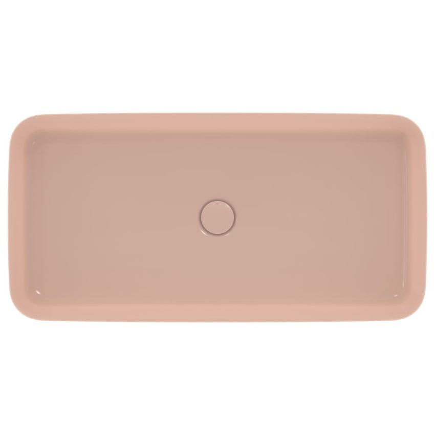 Immagine di Ideal Standard IPALYSS lavabo da appoggio 80 cm, senza troppopieno, con piletta, colore rosa pallido finitura opaco E1391V7