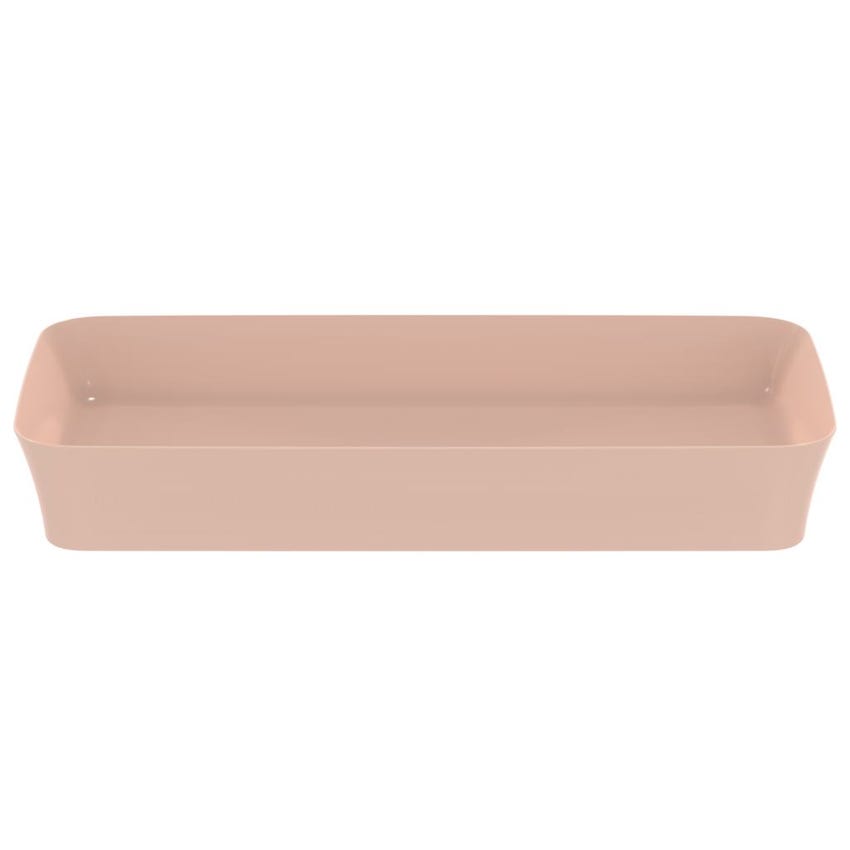 Immagine di Ideal Standard IPALYSS lavabo da appoggio 80 cm, senza troppopieno, con piletta, colore rosa pallido finitura opaco E1391V7