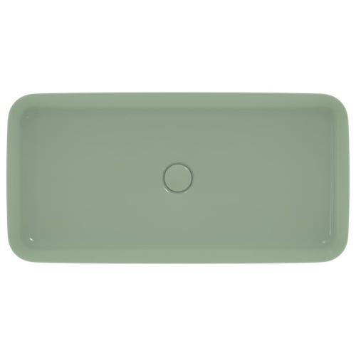 Immagine di Ideal Standard IPALYSS lavabo da appoggio 80 cm, senza troppopieno, con piletta, colore salvia finitura opaco E1391X9