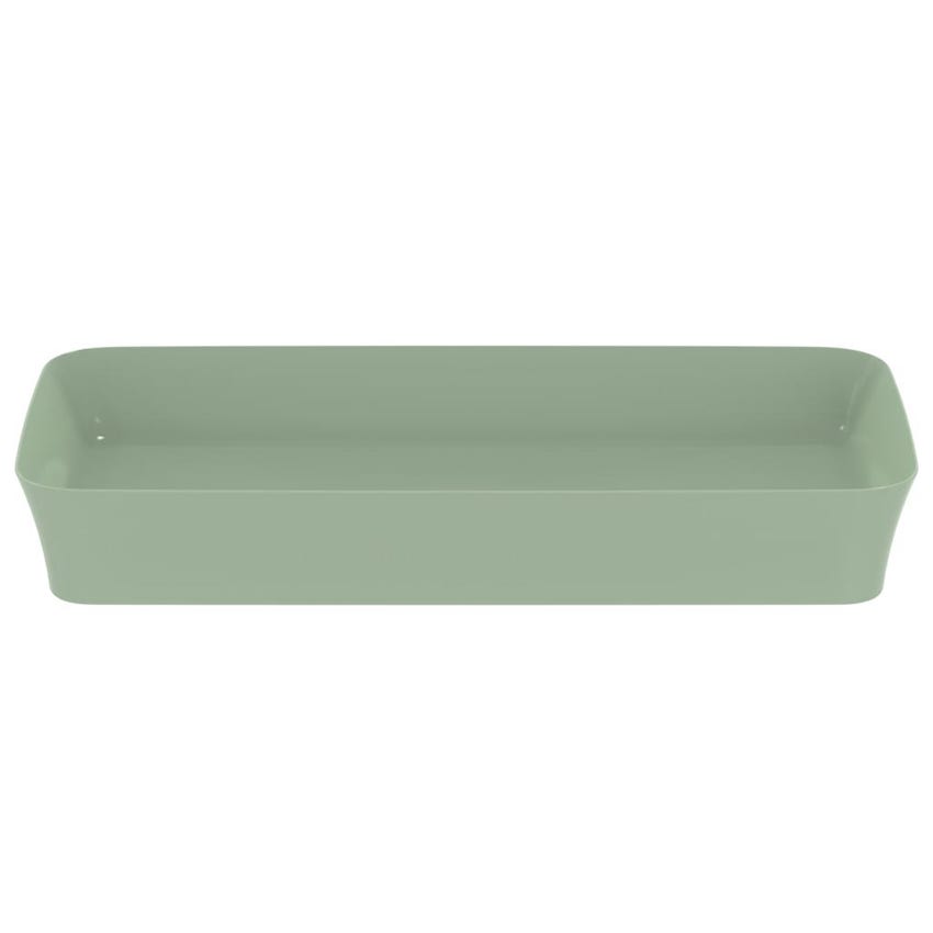 Immagine di Ideal Standard IPALYSS lavabo da appoggio 80 cm, senza troppopieno, con piletta, colore salvia finitura opaco E1391X9