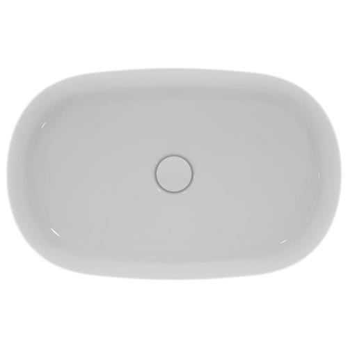 Immagine di Ideal Standard IPALYSS lavabo da appoggio 60 cm, senza troppopieno, senza piletta, colore bianco finitura lucido E139601