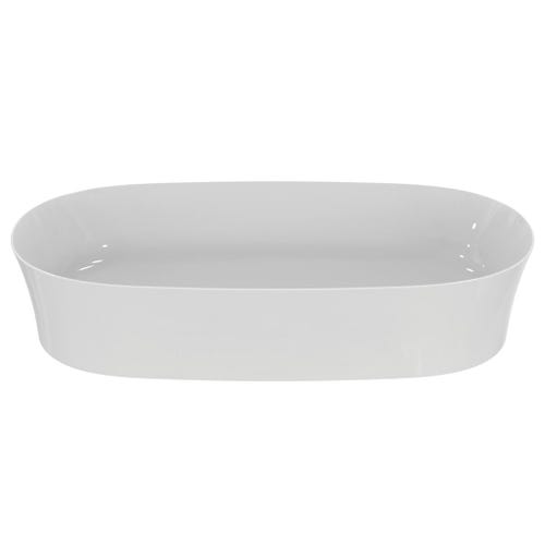 Immagine di Ideal Standard IPALYSS lavabo da appoggio 60 cm, senza troppopieno, senza piletta, colore bianco finitura lucido E139601