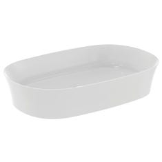 Immagine di Ideal Standard IPALYSS lavabo da appoggio 60 cm, senza troppopieno, con piletta, colore bianco finitura oapco E1396V1