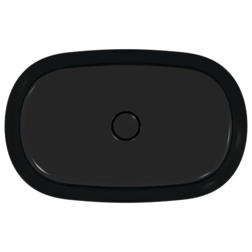 Immagine di Ideal Standard IPALYSS lavabo da appoggio 60 cm, senza troppopieno, con piletta, colore nero finitura opaco E1396V3