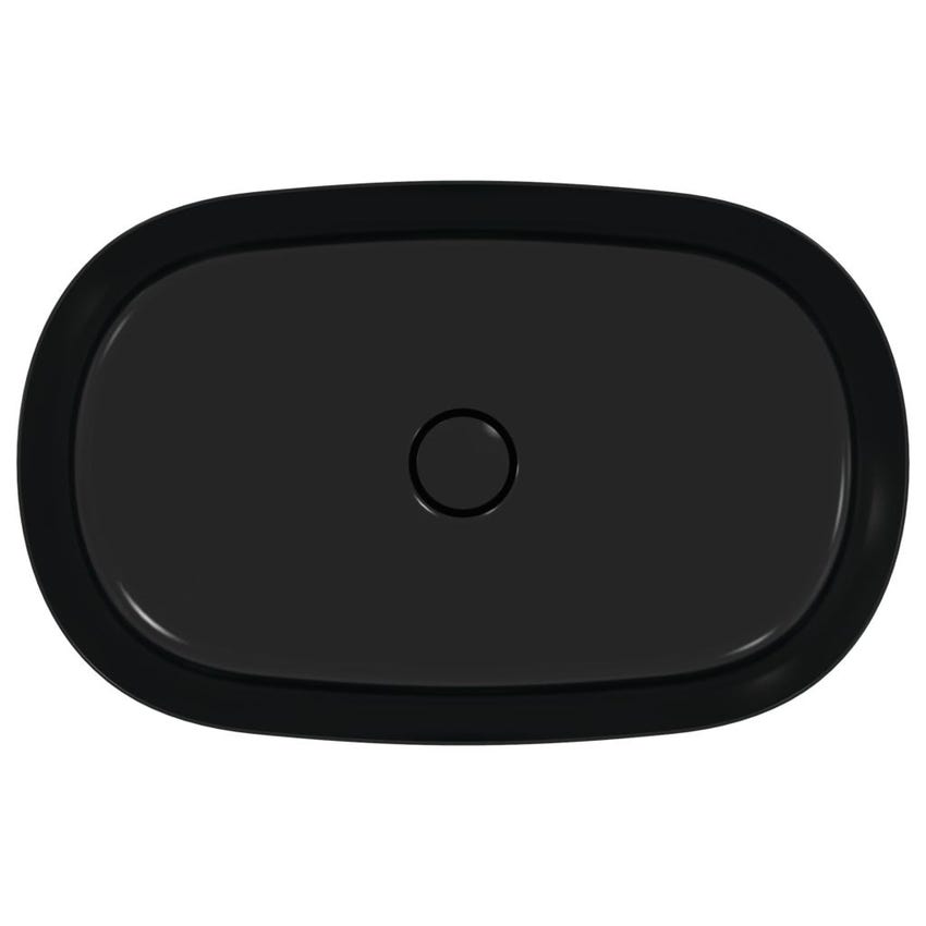 Immagine di Ideal Standard IPALYSS lavabo da appoggio 60 cm, senza troppopieno, con piletta, colore nero finitura opaco E1396V3