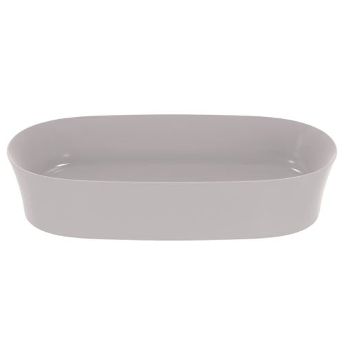 Immagine di Ideal Standard IPALYSS lavabo da appoggio 60 cm, senza troppopieno, con piletta, colore grigio cemento finitura opaco E1396V9