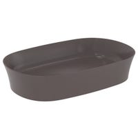 Immagine di Ideal Standard IPALYSS lavabo da appoggio 60 cm, senza troppopieno, con piletta, colore ardesia finitura opaco E1396V5