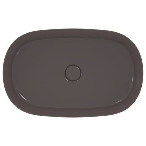 Immagine di Ideal Standard IPALYSS lavabo da appoggio 60 cm, senza troppopieno, con piletta, colore ardesia finitura opaco E1396V5