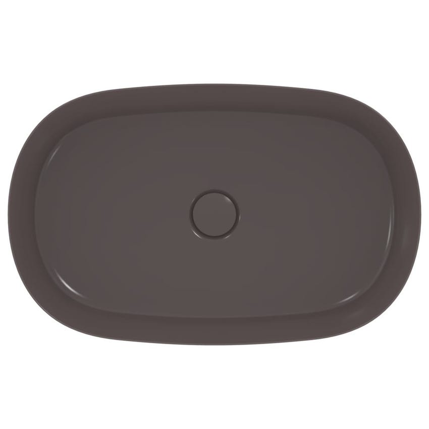 Immagine di Ideal Standard IPALYSS lavabo da appoggio 60 cm, senza troppopieno, con piletta, colore ardesia finitura opaco E1396V5