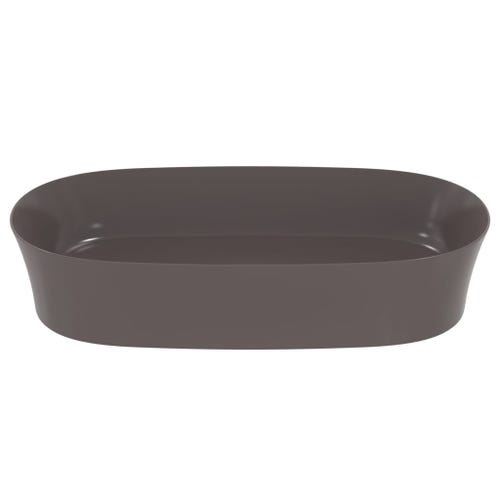 Immagine di Ideal Standard IPALYSS lavabo da appoggio 60 cm, senza troppopieno, con piletta, colore ardesia finitura opaco E1396V5