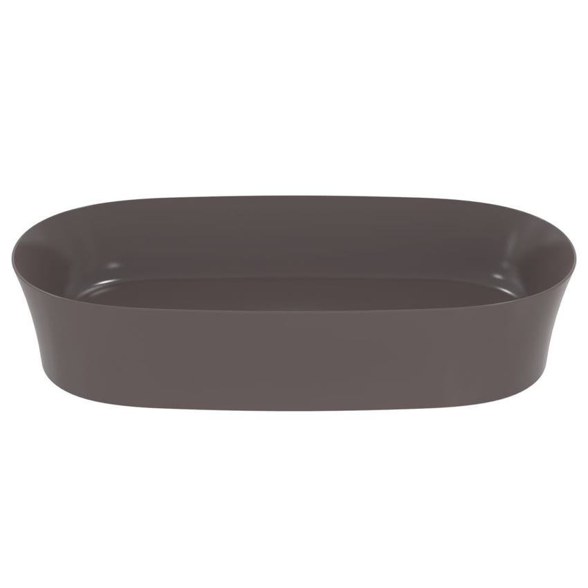 Immagine di Ideal Standard IPALYSS lavabo da appoggio 60 cm, senza troppopieno, con piletta, colore ardesia finitura opaco E1396V5