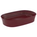 Immagine di Ideal Standard IPALYSS lavabo da appoggio 60 cm, senza troppopieno, con piletta, colore melograno finitura opaco E1396V6