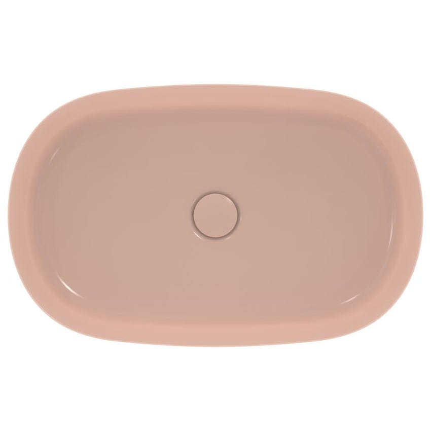 Immagine di Ideal Standard IPALYSS lavabo da appoggio 60 cm, senza troppopieno, con piletta, colore rosa pallido finitura opaco E1396V7