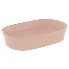 Immagine di Ideal Standard IPALYSS lavabo da appoggio 60 cm, senza troppopieno, con piletta, colore rosa pallido finitura opaco E1396V7